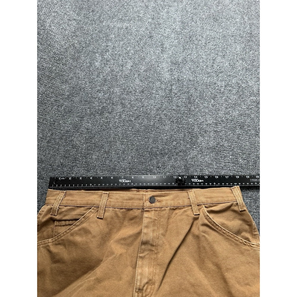 Mens Carpenter Pants Dickies Relaxed Fit Brown Duck Canvas, Size 36x30 - Picture 6 of 8